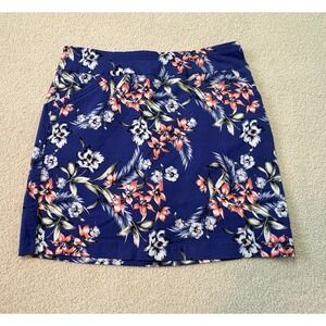 Mario Serrani Italy Skort Women's Size M Tummy Control Stretch Floral Pockets